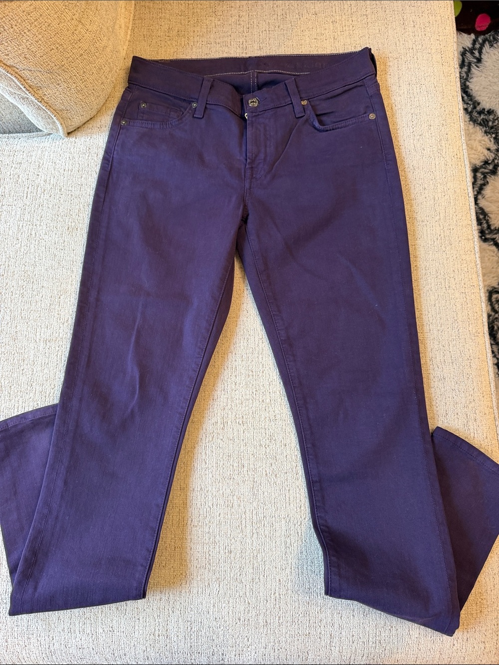 7 For All Mankind Skinny Purple Jeans